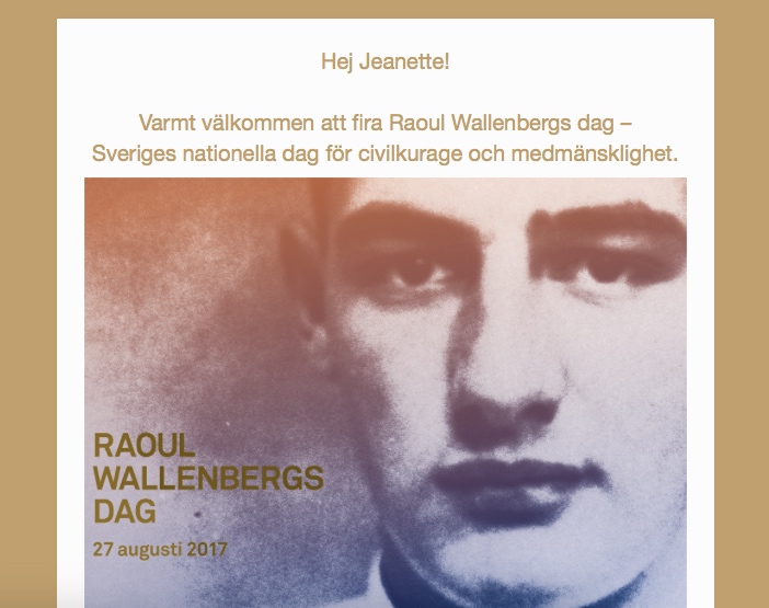 Raoul Wallenberg dag, den 27 augusti 2017